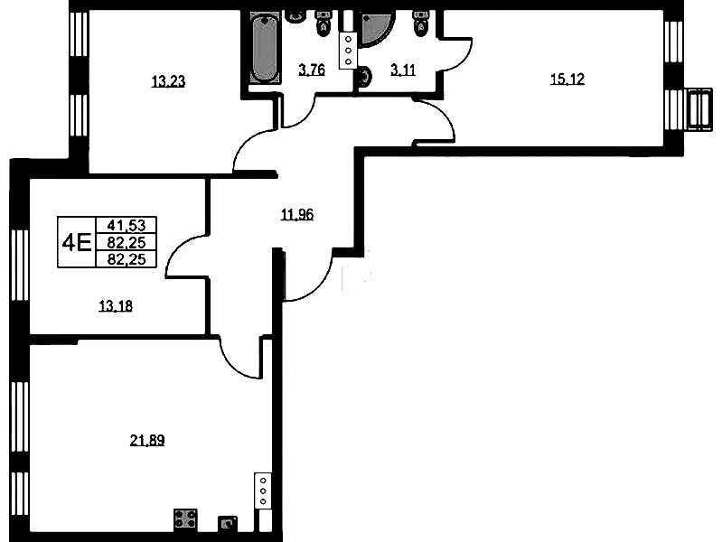3-комнатная квартира 82.8 м², 3/10 эт., ЖК «VEREN NEXT Шуваловский»